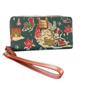 Dooney & Bourke Disney Mickey Minnie Christmas Wallet Gently Used